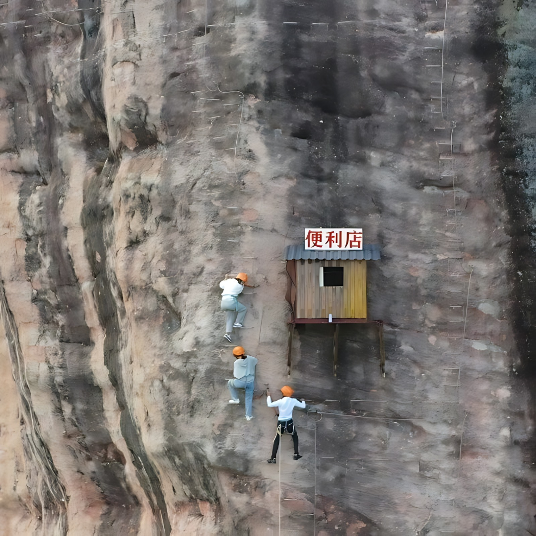Cliffside store in China 