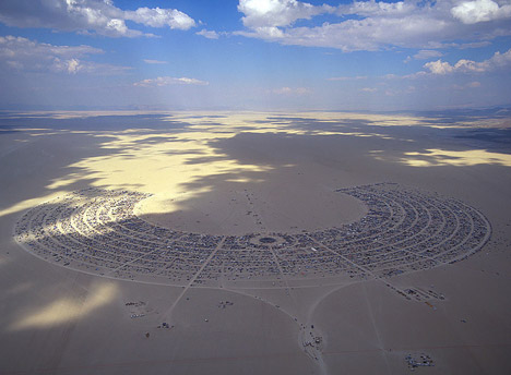 The burning man